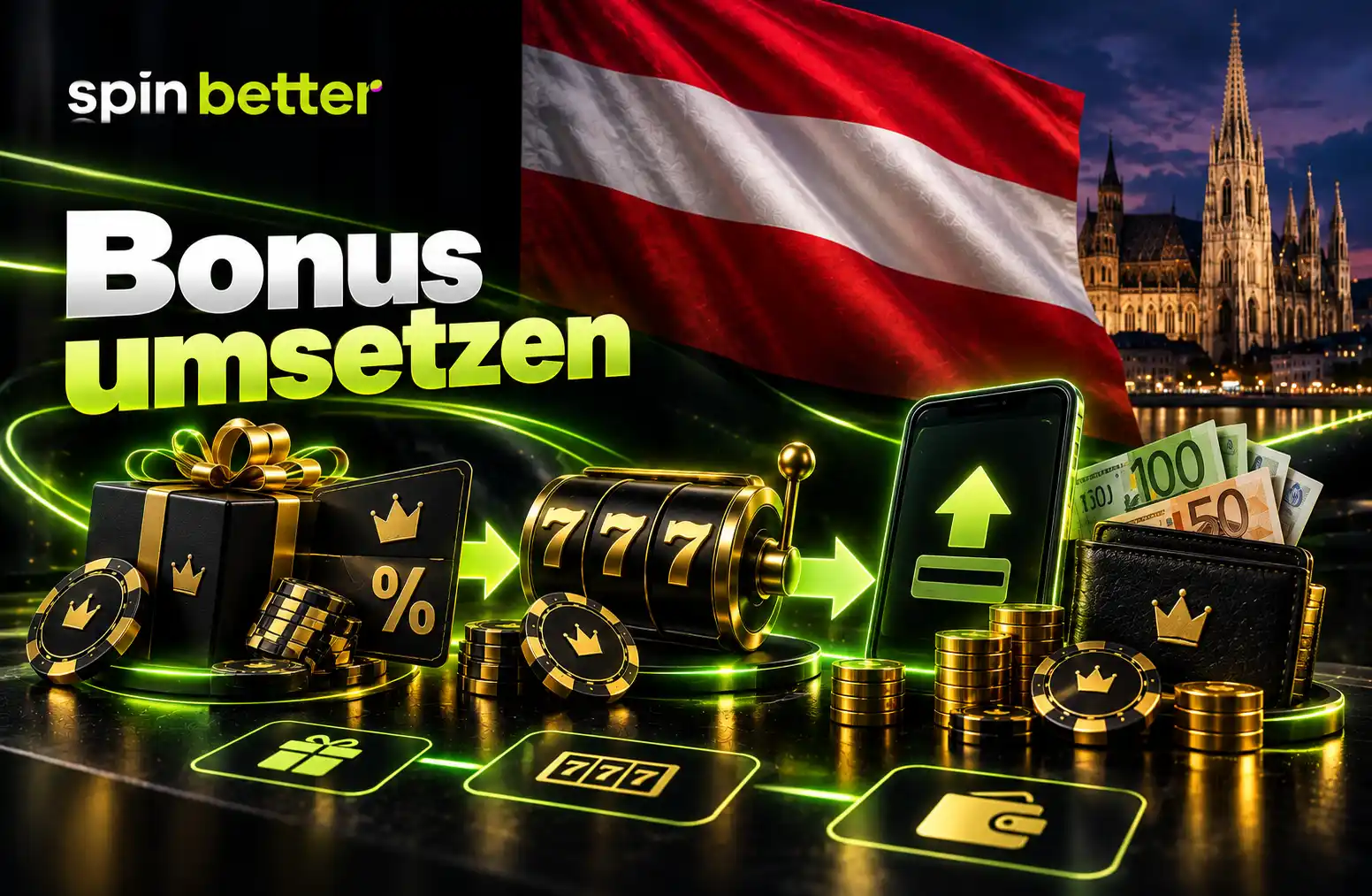 SpinBetter Bonusguthaben und Bonus umsetzen